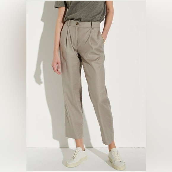 The Reset Slouchy Crop Trouser Pants French Grey Size XL NEW - Picture 1 of 5
